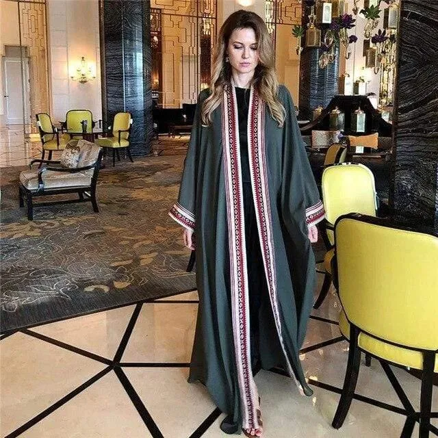 2020 See Through Embroidered Long Kimono