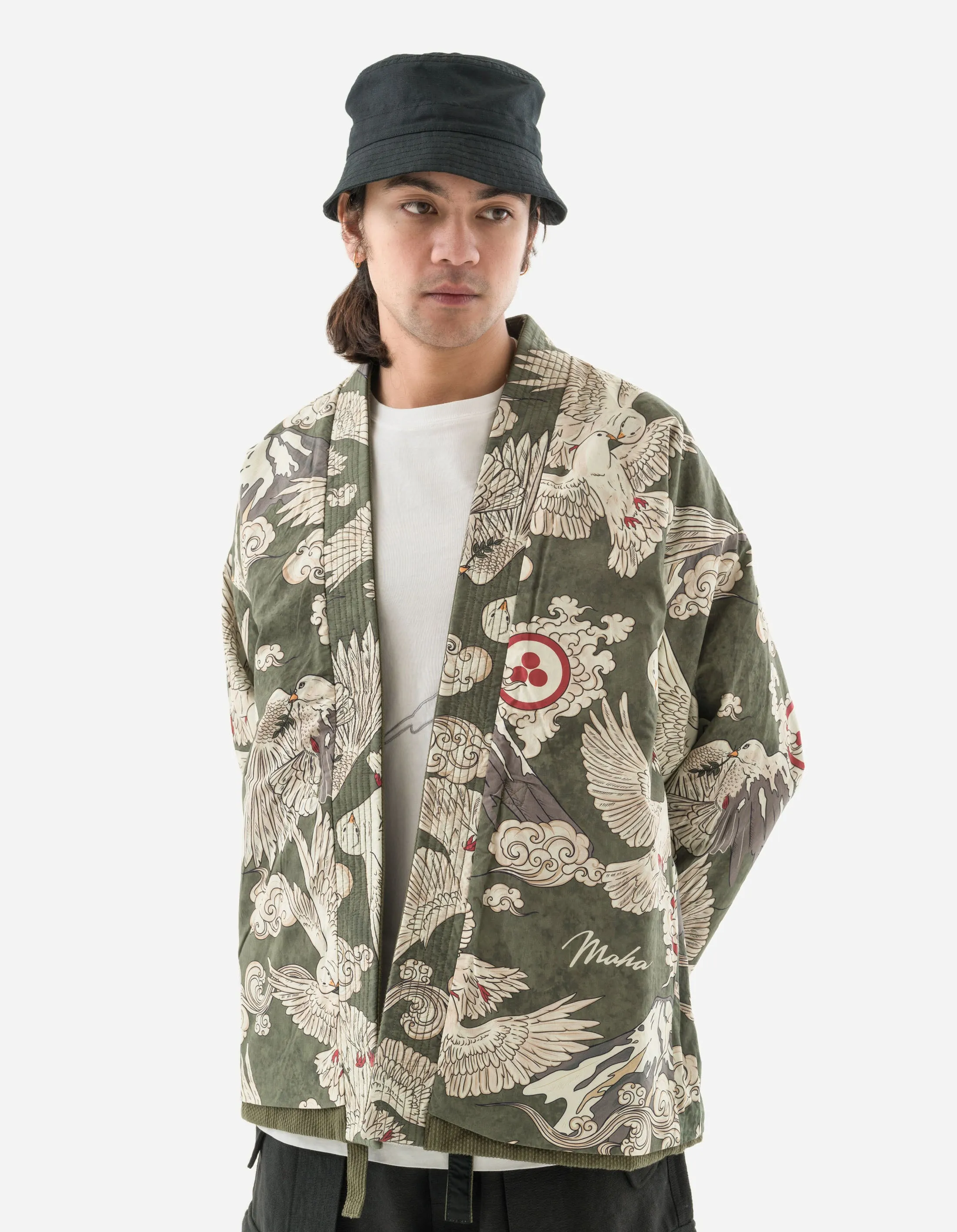 5325 Maharishi Peace Mountain Kimono Olive OG-107F