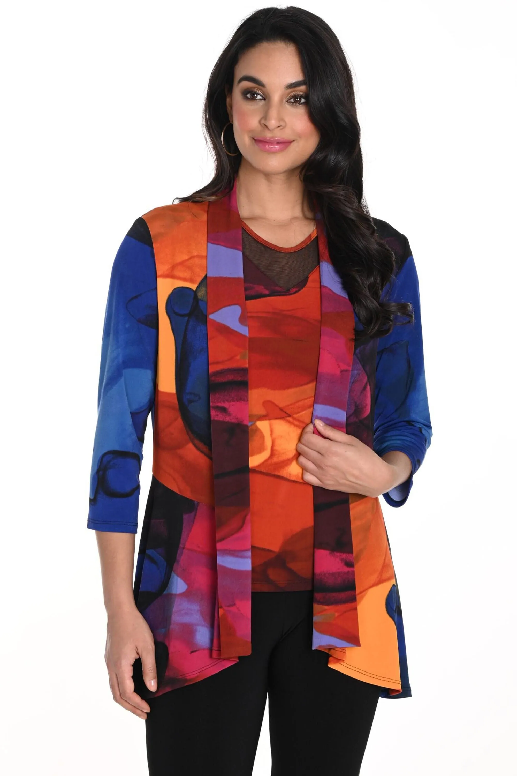 ABSTRACT PRINT CARDIGAN