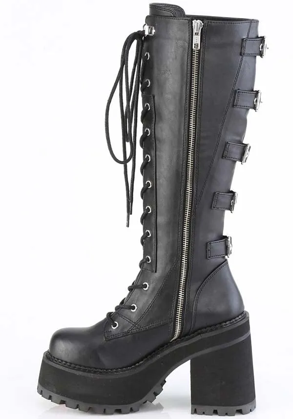 ASSAULT-218 [Black] | PLATFORM BOOTS [PREORDER]