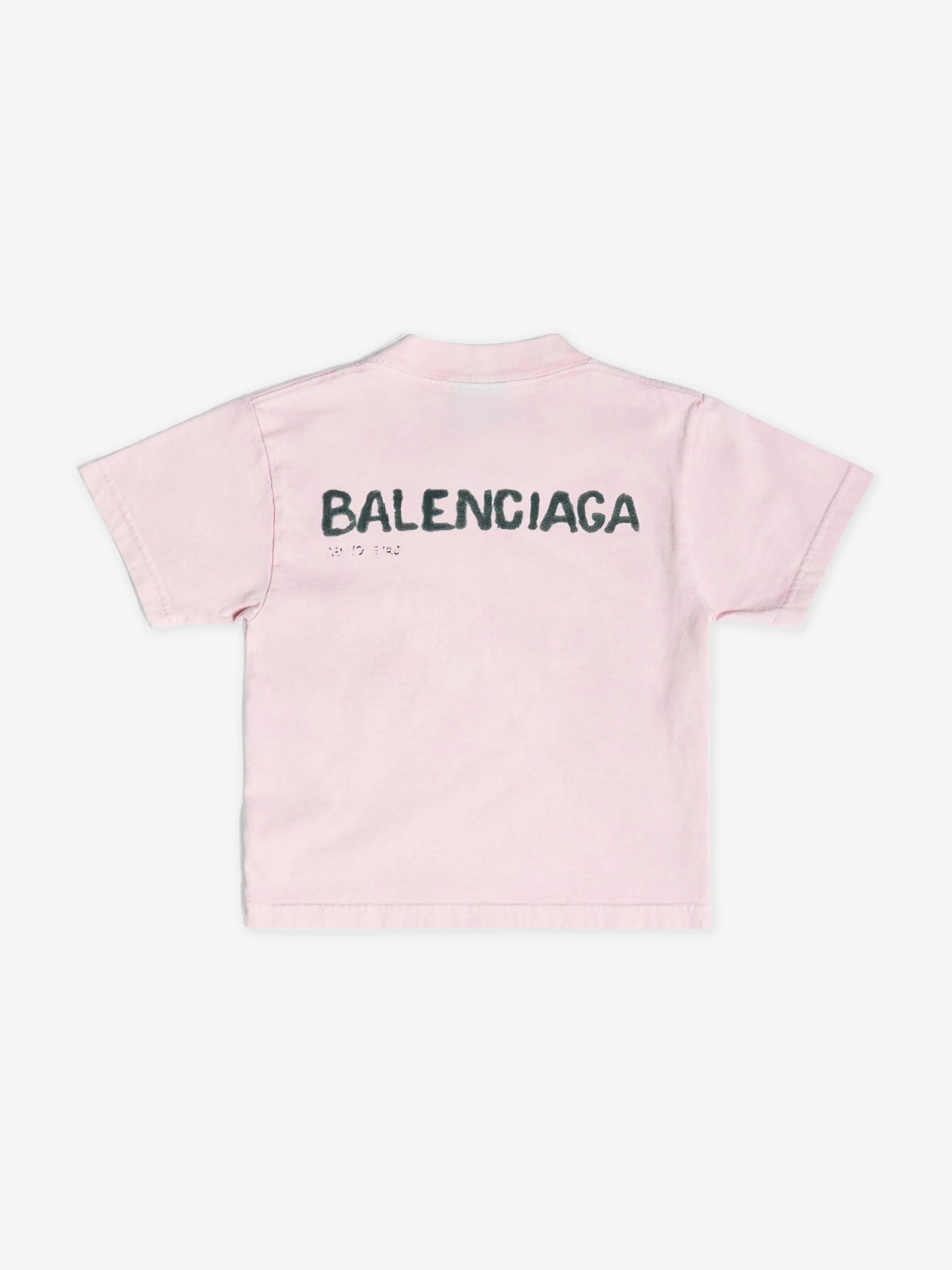 Balenciaga Kids Logo T-Shirt in Pink