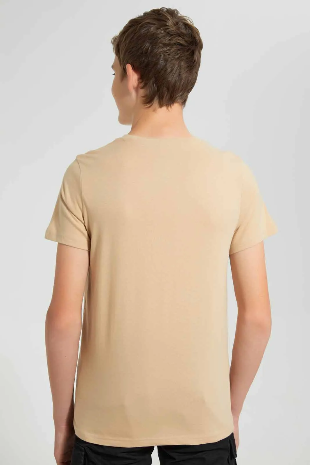 Beige Printed T-Shirt