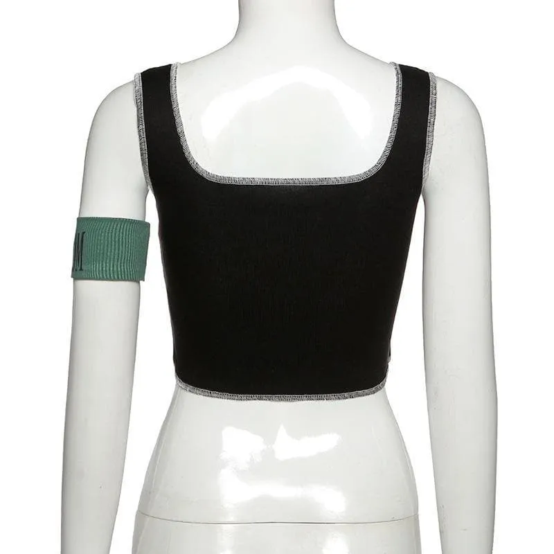 BerryBetty - BOOM ribbed patchwork crop top