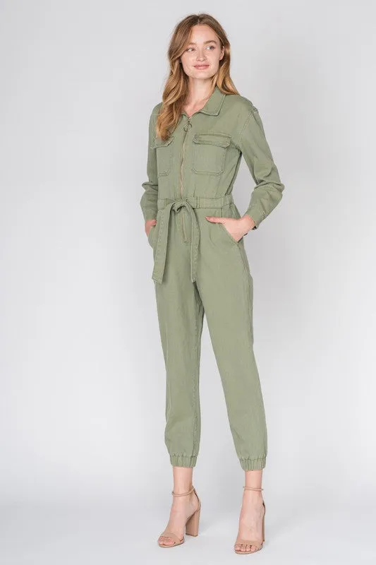 Cargo Utility Denim Flight Suit