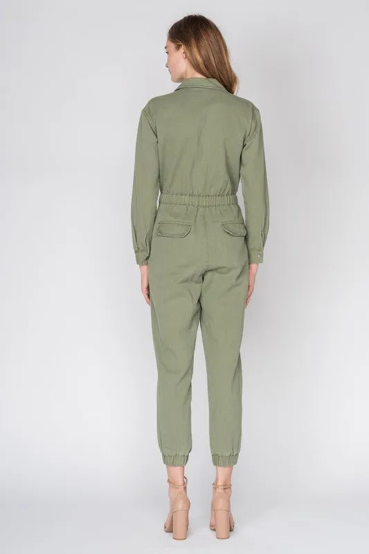 Cargo Utility Denim Flight Suit