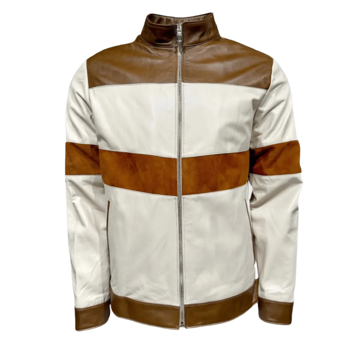 Daxton Patchwork Leather Biker Jacket