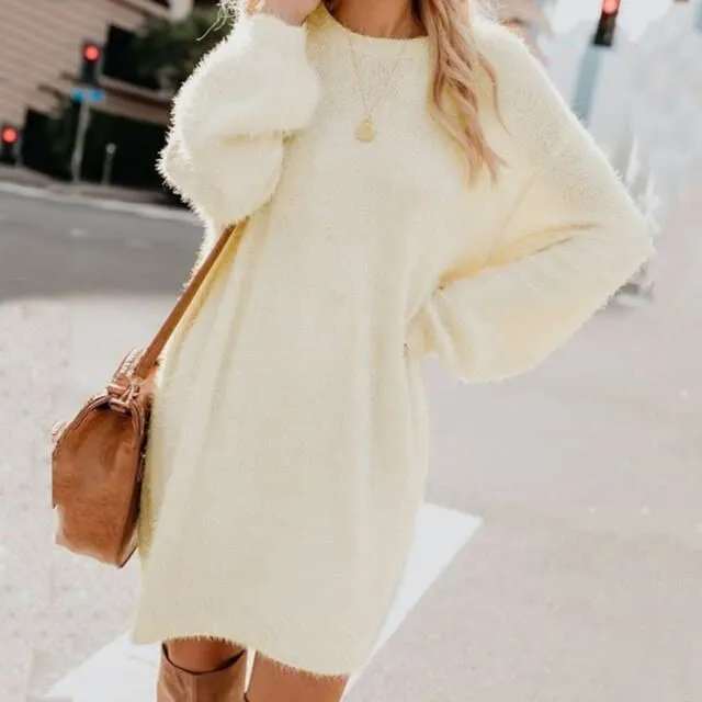 DressBetty - Women Casual Knit Turtleneck Sexy Sweater Dresses