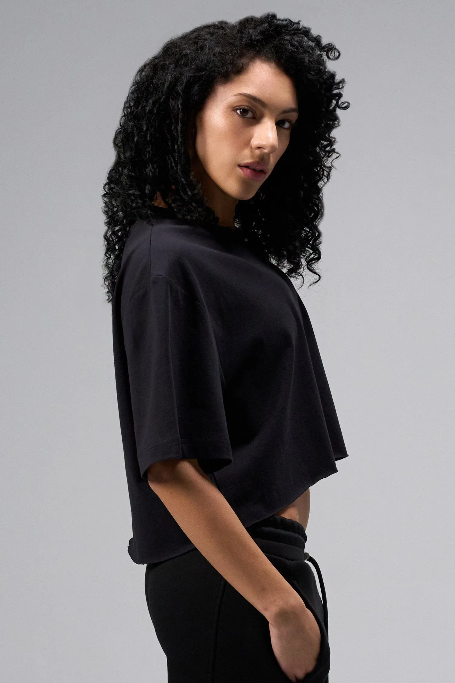 Dura Cotton Oversized Cropped Tee