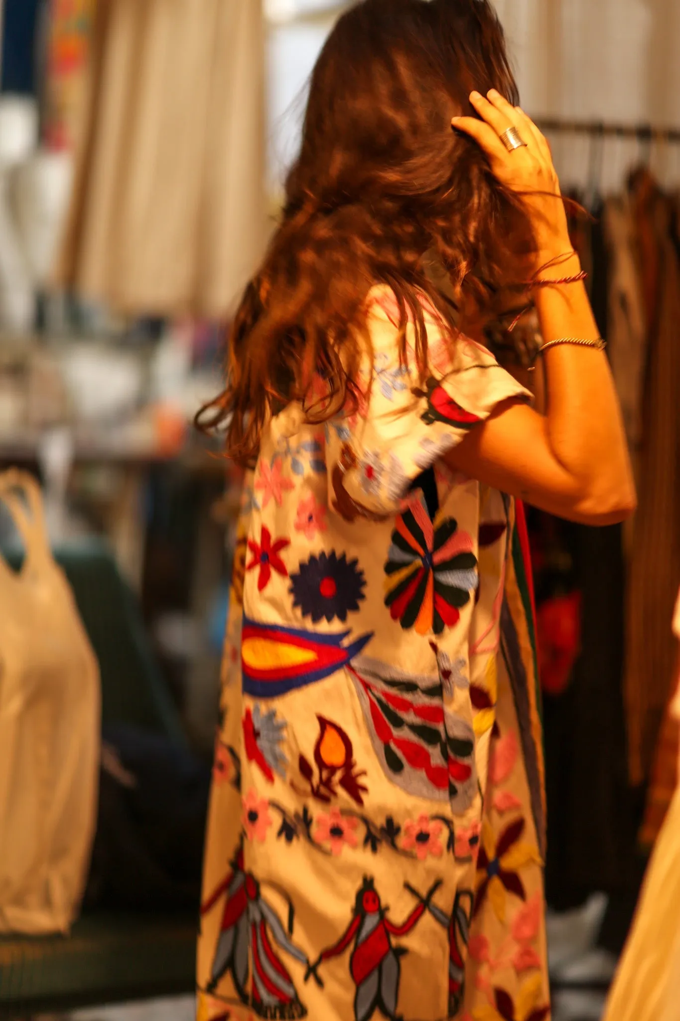 EMBROIDERED TRIBAL KIMONO LIOU