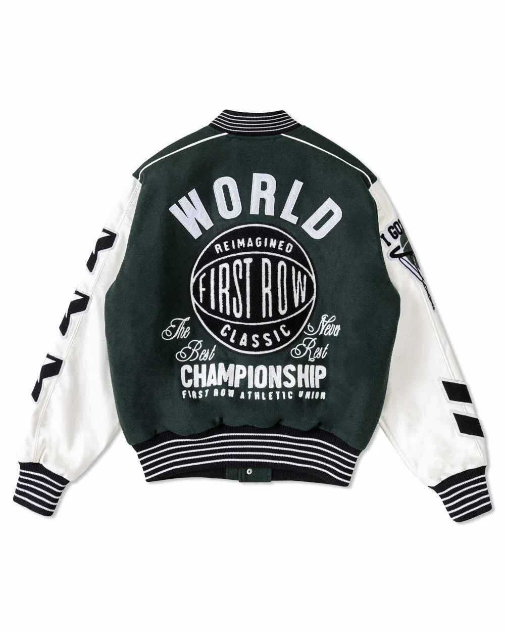 Green The Best Never Rest Championship Varsity Jacket