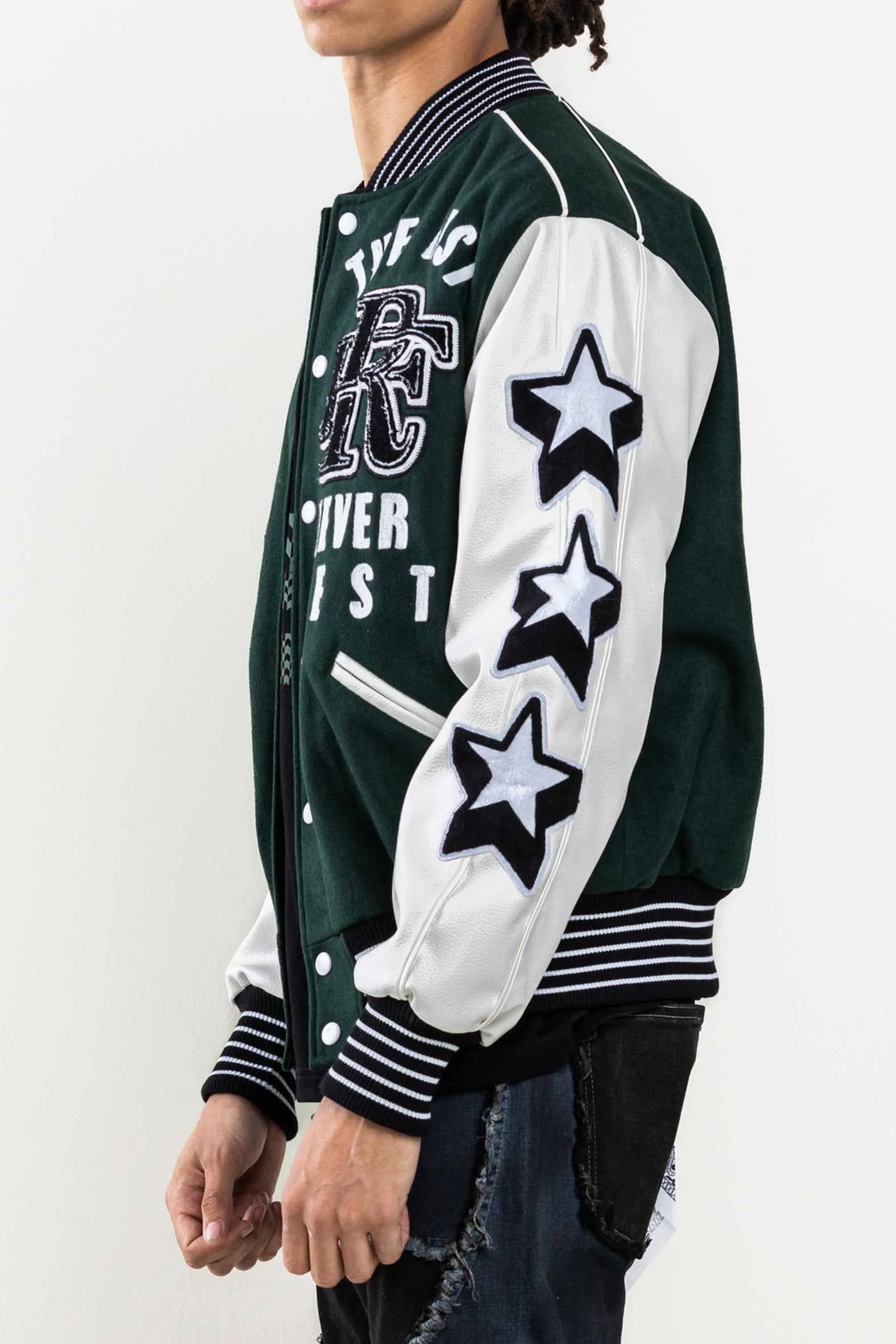 Green The Best Never Rest Championship Varsity Jacket