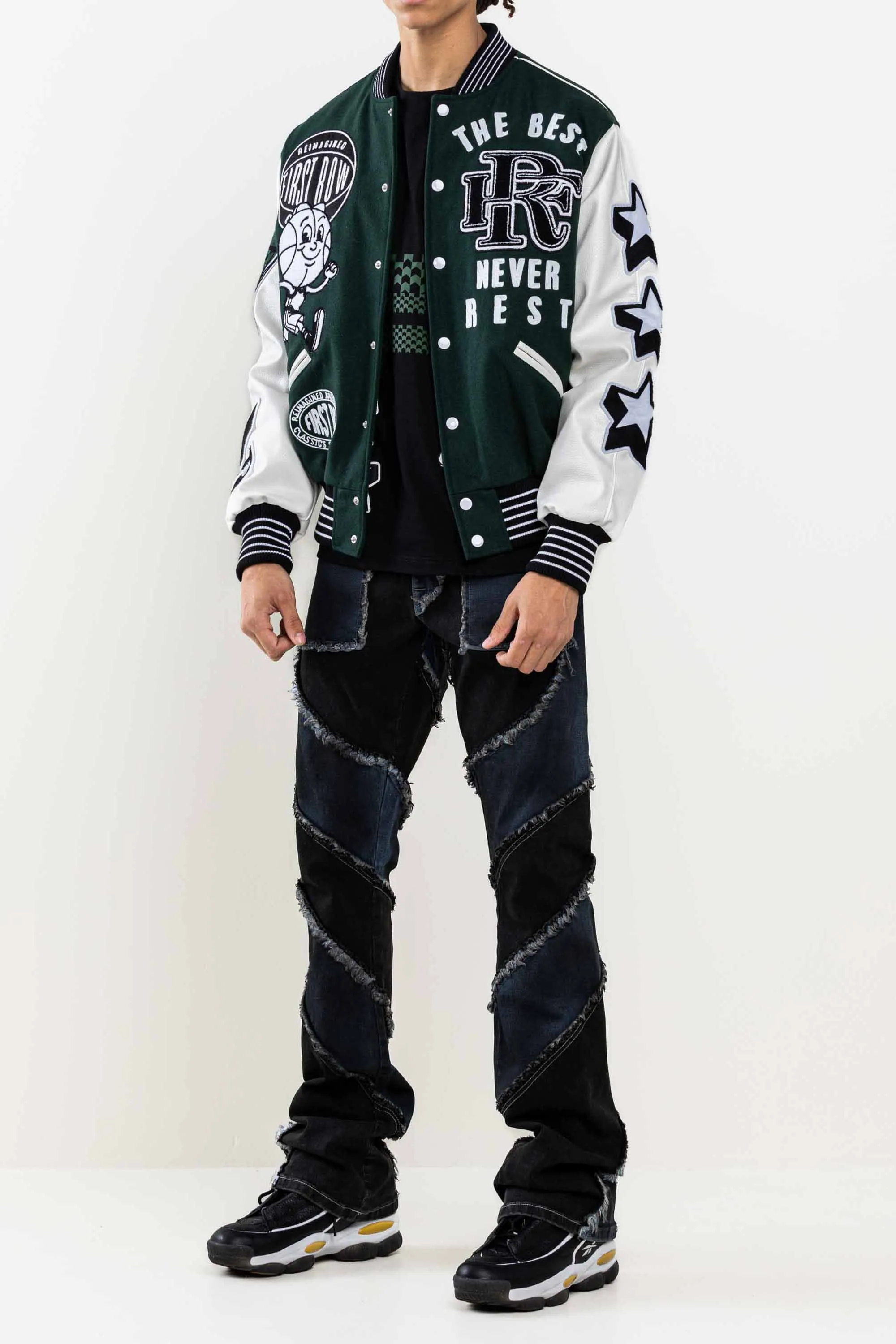 Green The Best Never Rest Championship Varsity Jacket