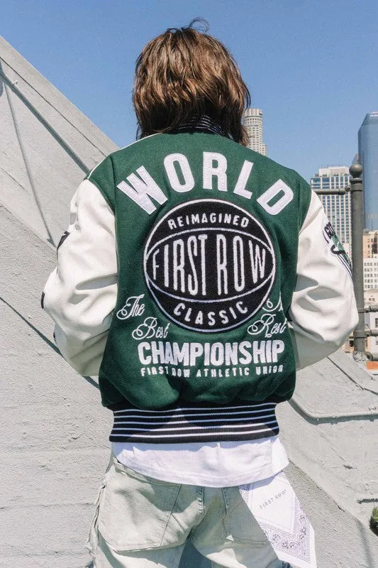 Green The Best Never Rest Championship Varsity Jacket