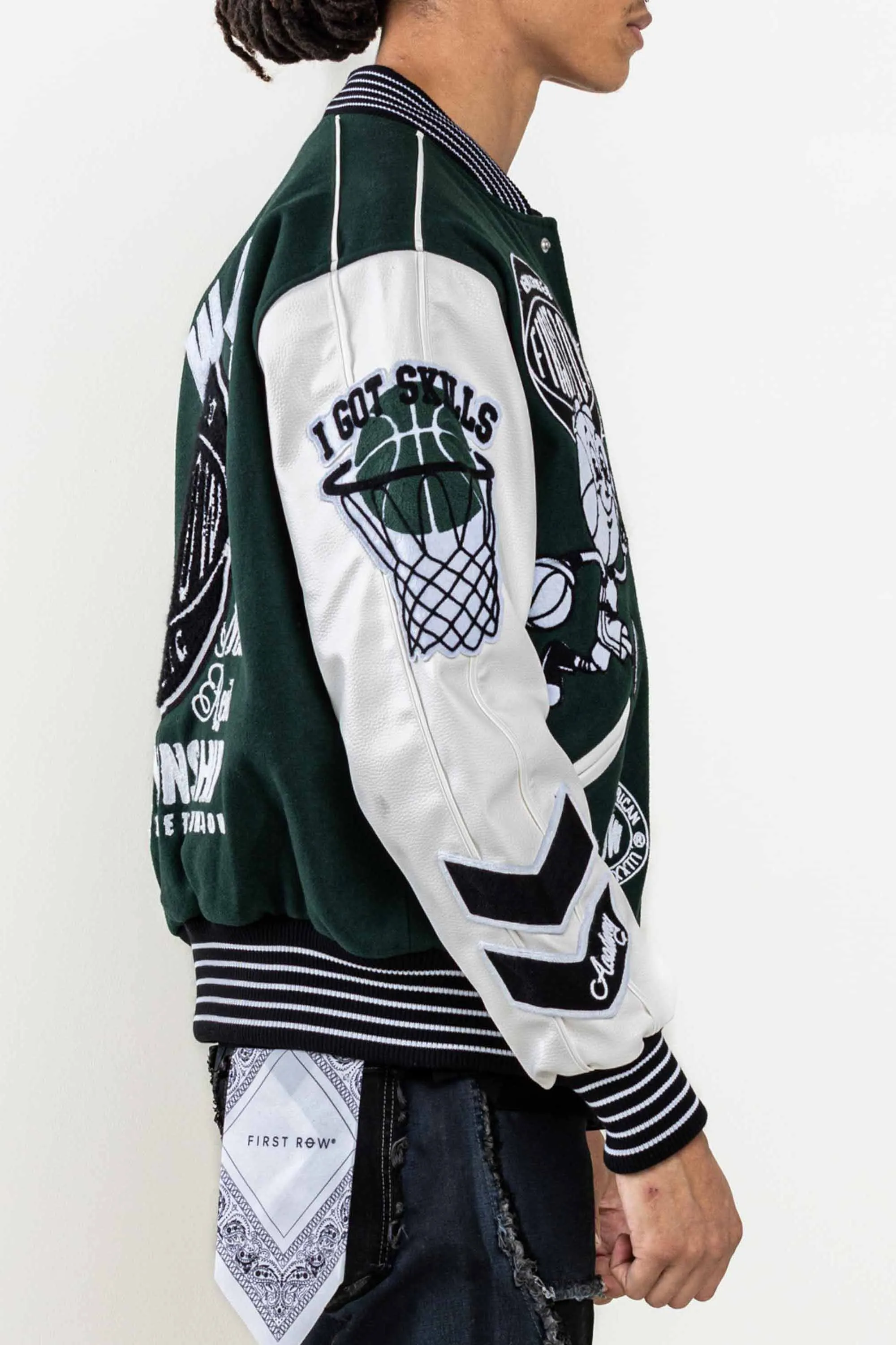 Green The Best Never Rest Championship Varsity Jacket