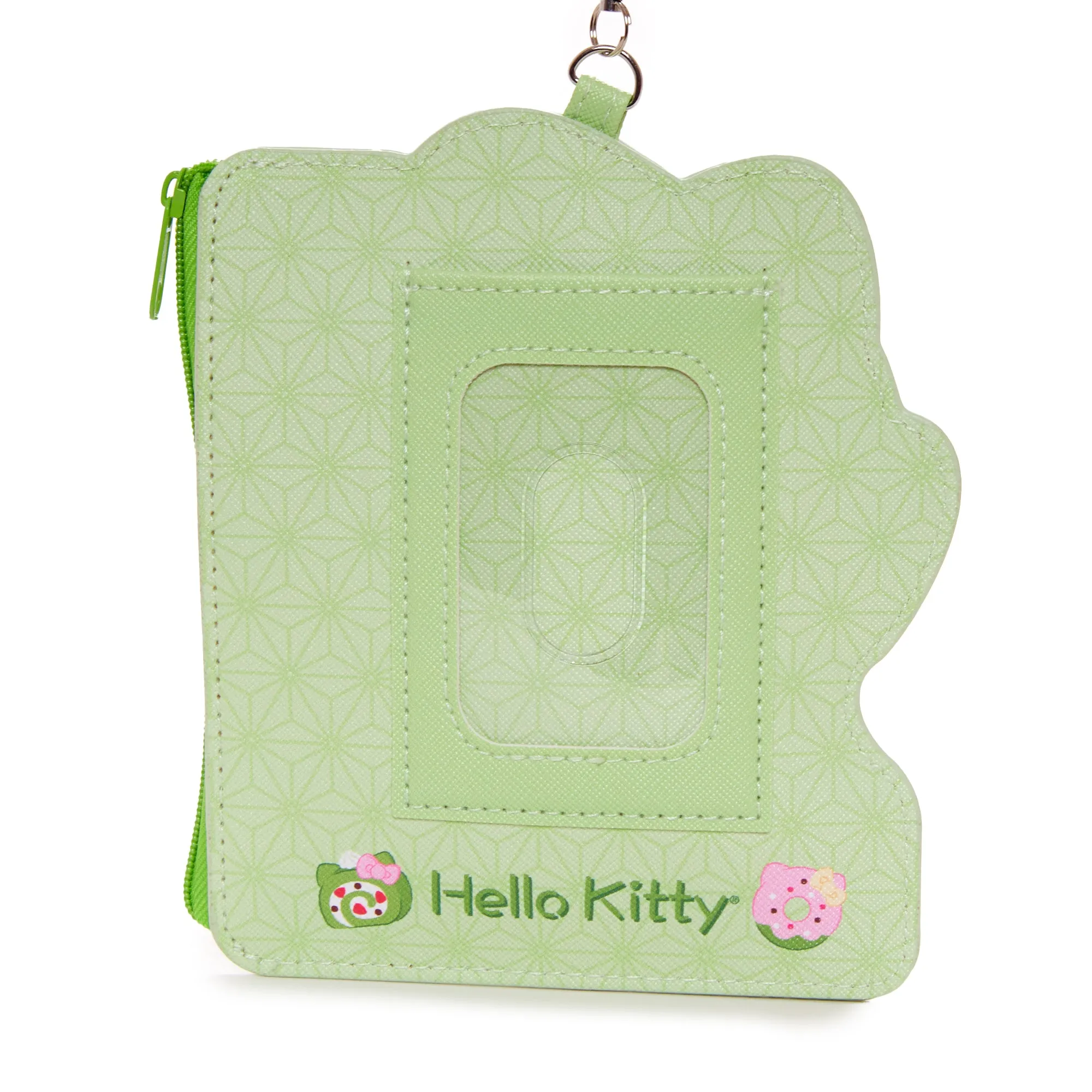 Hello Kitty Card Case with Key Reel (Matcha Sweets Series)