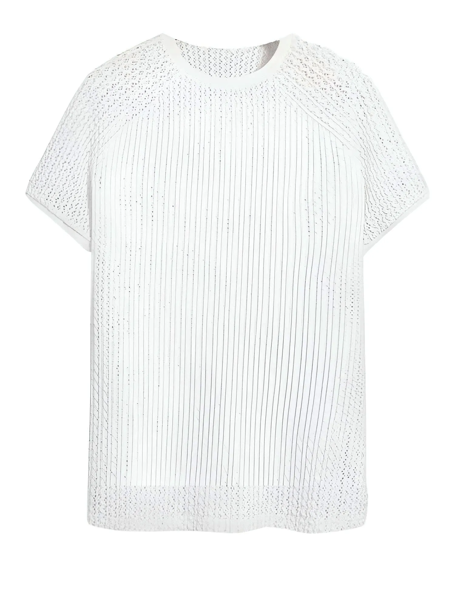 Men's Hollow Out See Through Streetwear Short Sleeve O Neck Top