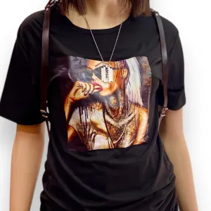 Modern Women's Short Sleeve Graphic Street T-Shirt