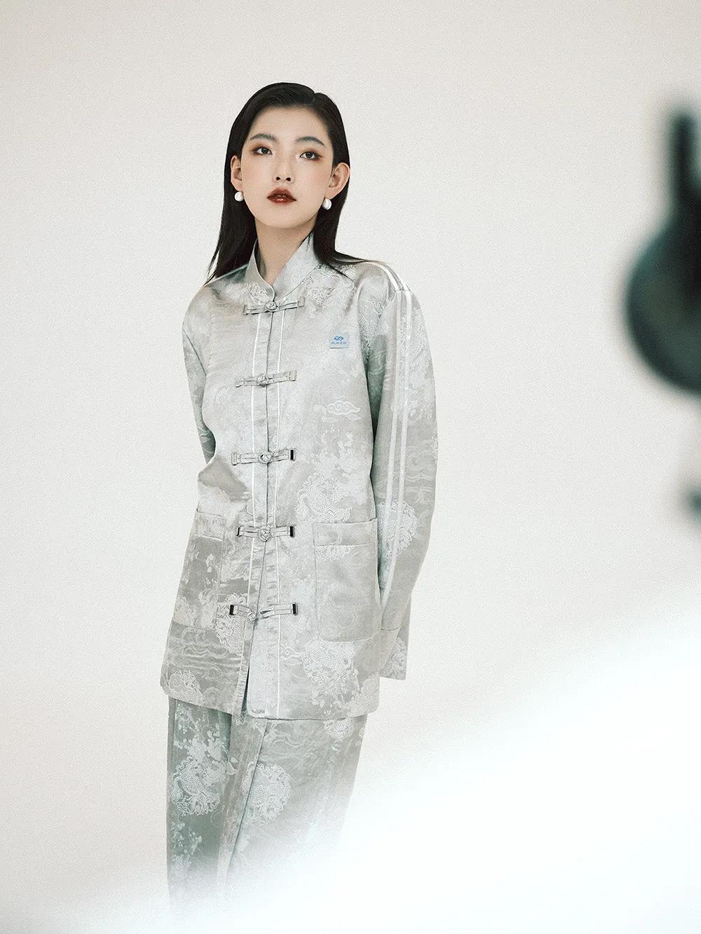 MUKZIN Lilong "thunderclap" Embossed Jacquard Neo-Chinese Style Tang Jacket