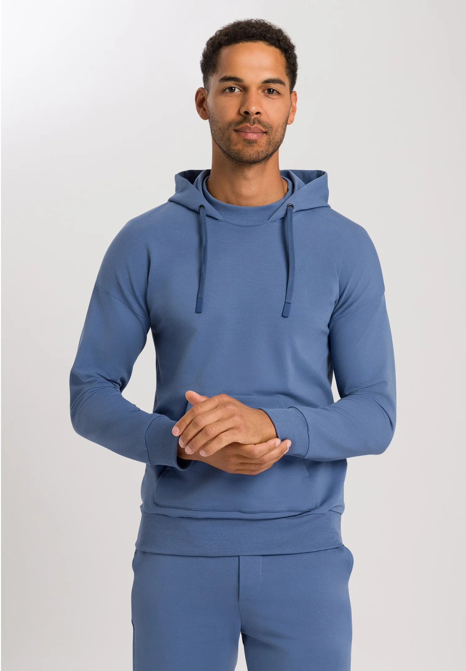 Natural Living Organic Cotton French Terry Hoodie | Slate Blue 75962-2642