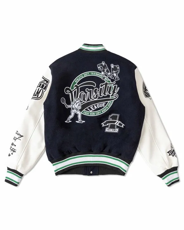 Navy All Field The Best Never Rest Varsity Jacket