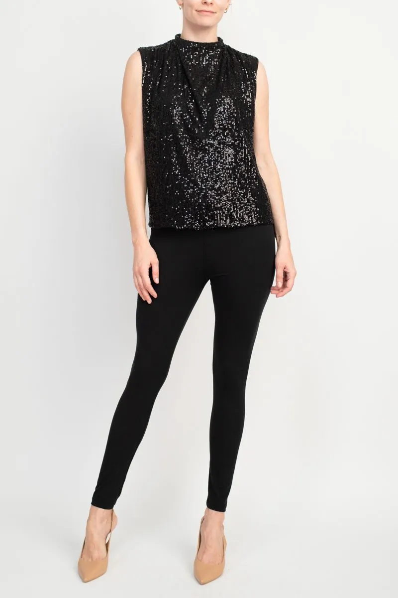 Nicole Miller Gemma All Over Sequin Sleeveless Top