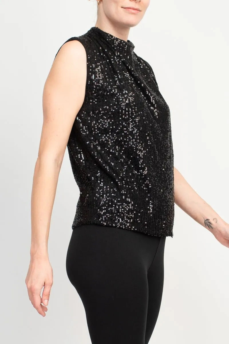 Nicole Miller Gemma All Over Sequin Sleeveless Top