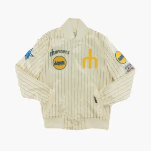 Seattle Mariners Retro Pinstripe Satin Jacket