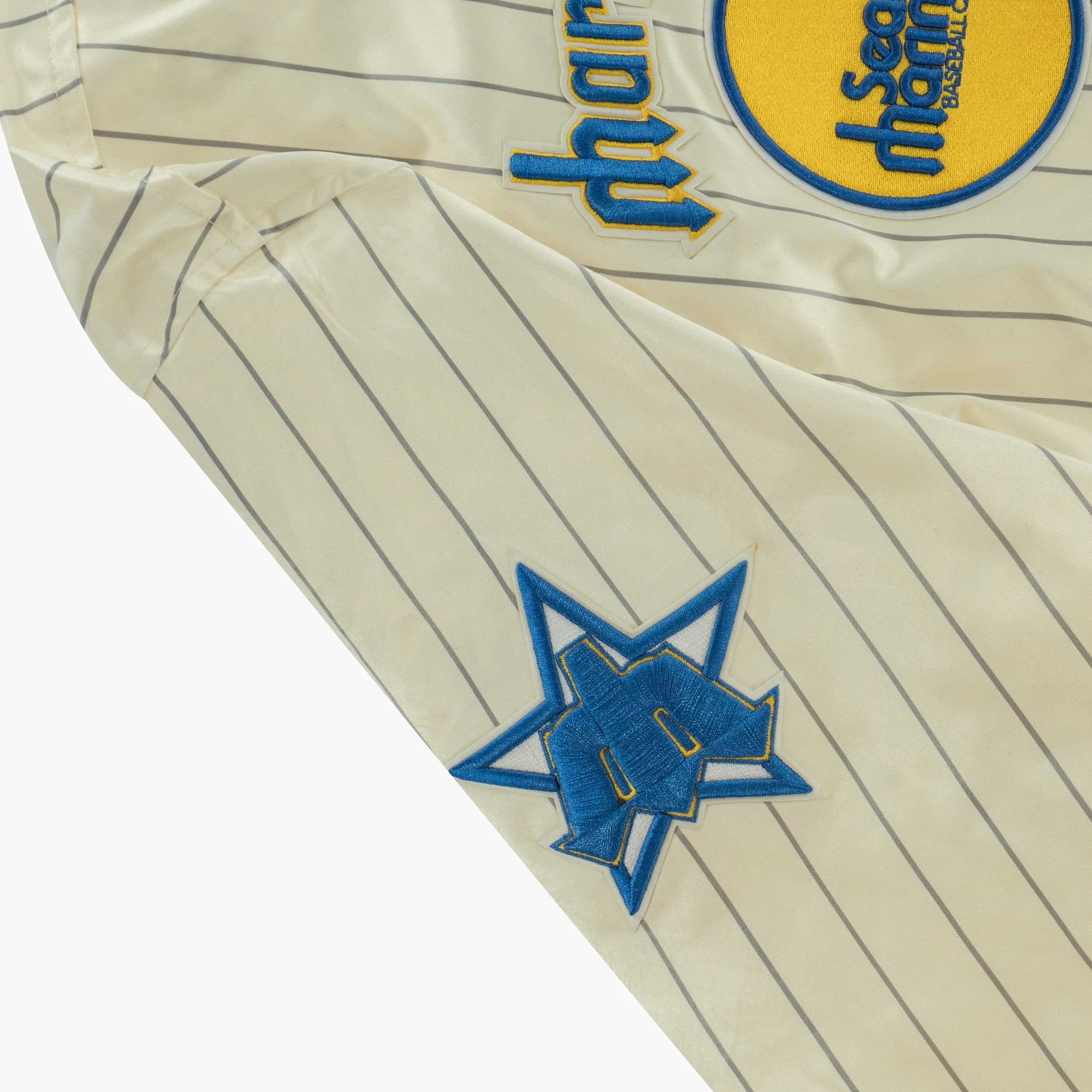 Seattle Mariners Retro Pinstripe Satin Jacket