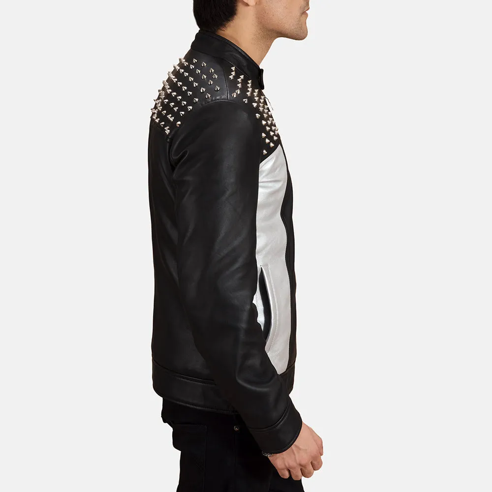 Shapron Studded Leather Biker Jacket