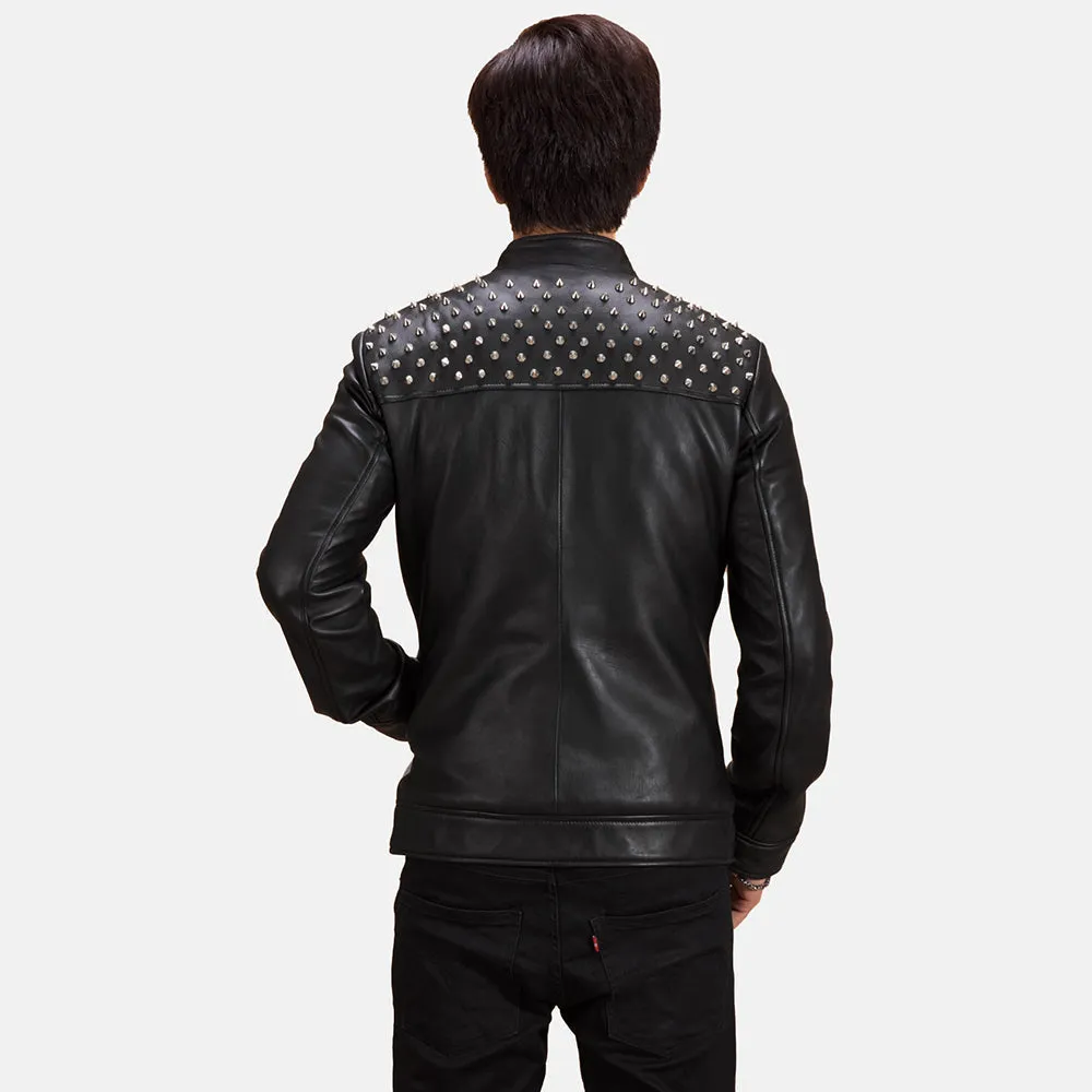 Shapron Studded Leather Biker Jacket