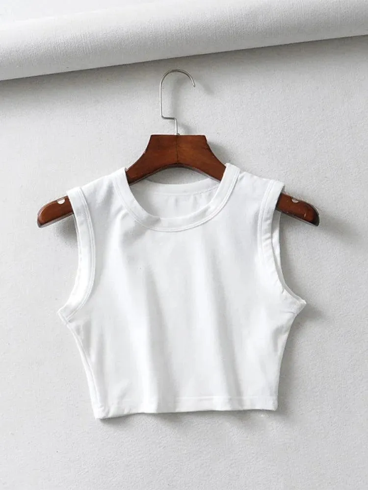 Summer Chic White Crop Top: Trendy Streetwear Tank for Women