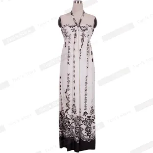 Summer Women Bohemian Beach Printed Dresses Casual Maxi Long Dress