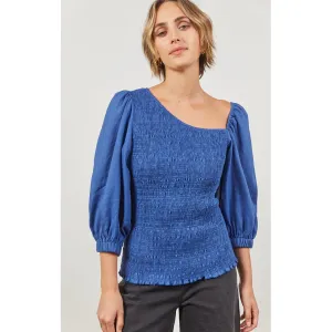 Top Panorama Shirred - Azure