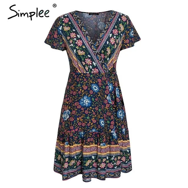 VenusFox Bohemian floral summer dress