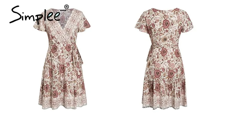 VenusFox Bohemian floral summer dress