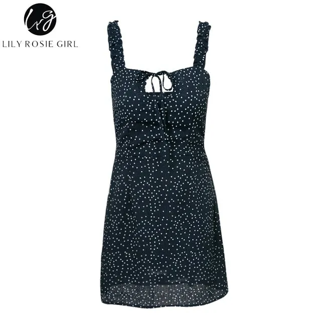 VenusFox Lace polka Dot Vintage Dress