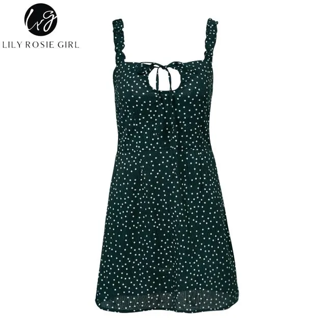 VenusFox Lace polka Dot Vintage Dress