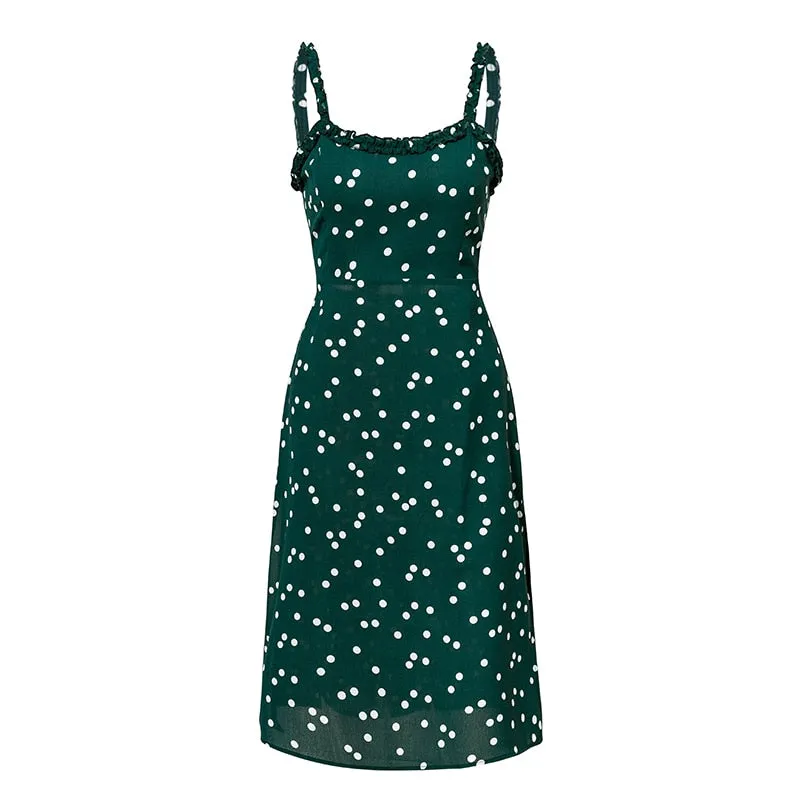 VenusFox Lace polka Dot Vintage Dress