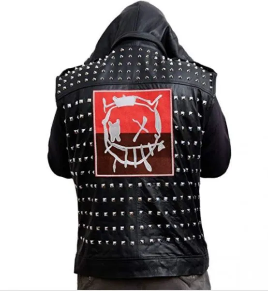 Watch Dogs 2 Dedsec Wrench Studded Cosplay Leather Vest