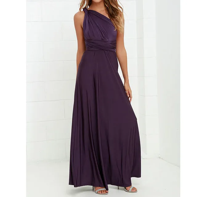 Women Wrap Convertible Boho Maxi Dress