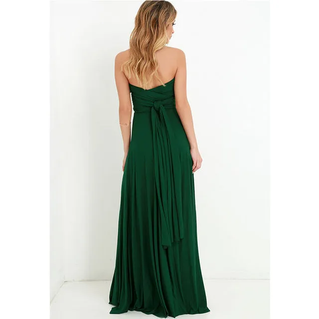 Women Wrap Convertible Boho Maxi Dress